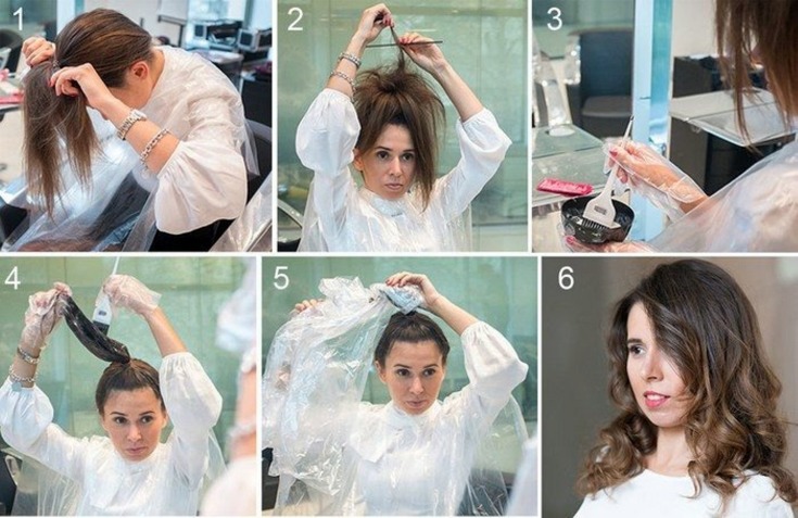 (+125 photos) Coupe de cheveux Shatush pour cheveux courts foncés